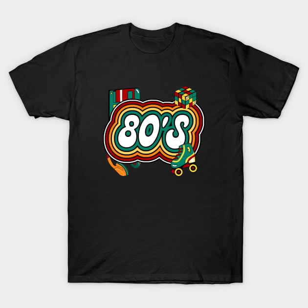 Born In The 80'S-Retro Birthday Gift T-Shirt by Indieteesandmerch